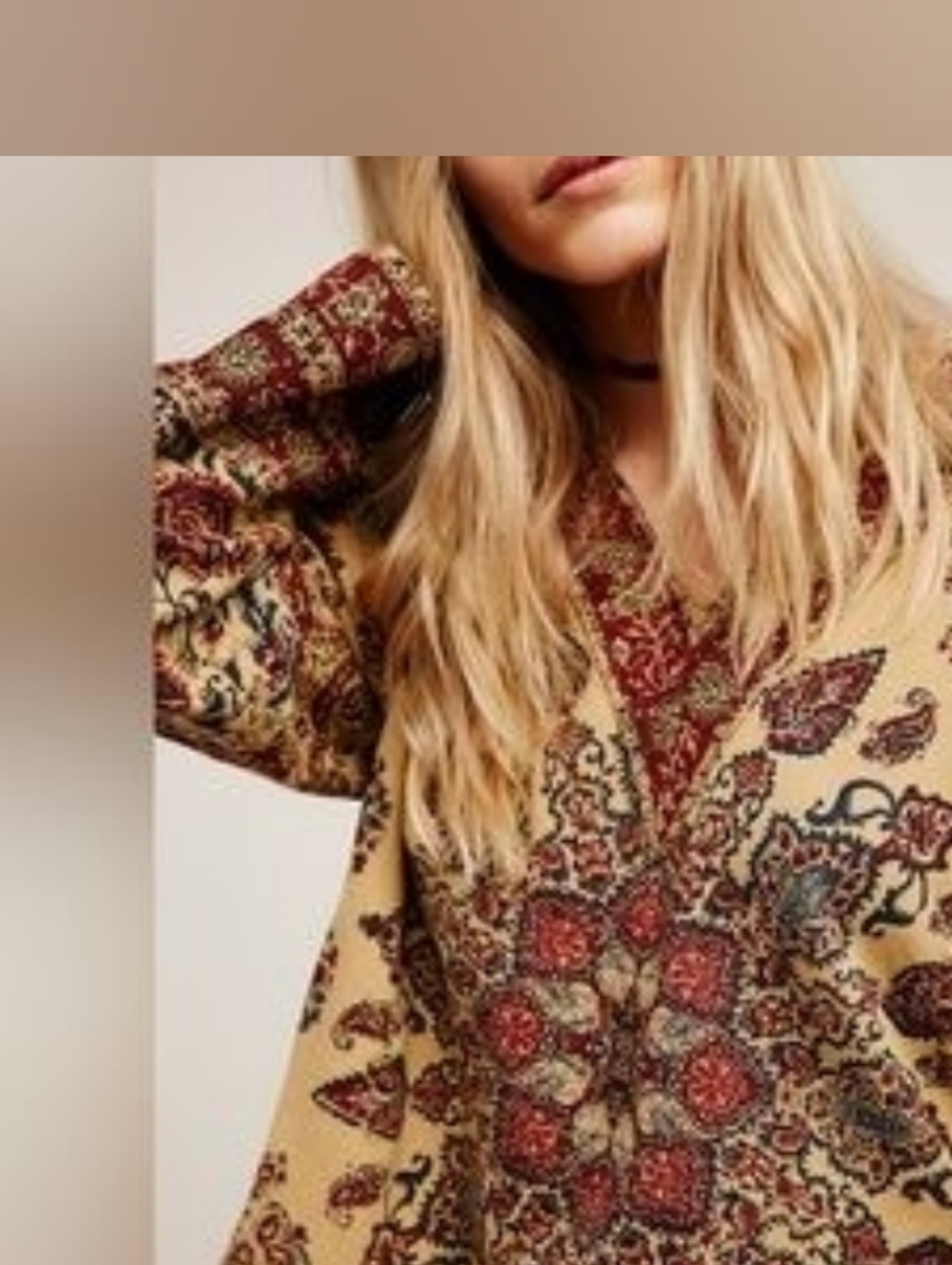 Rare Free People New Romantics Ladder Back Boho Sweater M